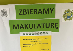 Ogłoszenie o zbiórce makulatury