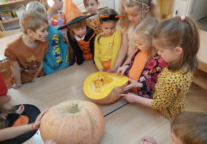 zabawa badawcza z użyciem dyni w starszakach