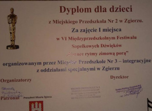 VI Międzyprzedszkolny Festiwal Sopelkowych Dźwięków