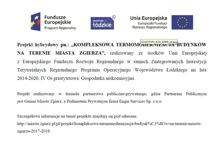 Informacja o termomodernizacji budynku przedszkola