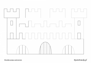 zamek - ćwiczenia grafomotryczne