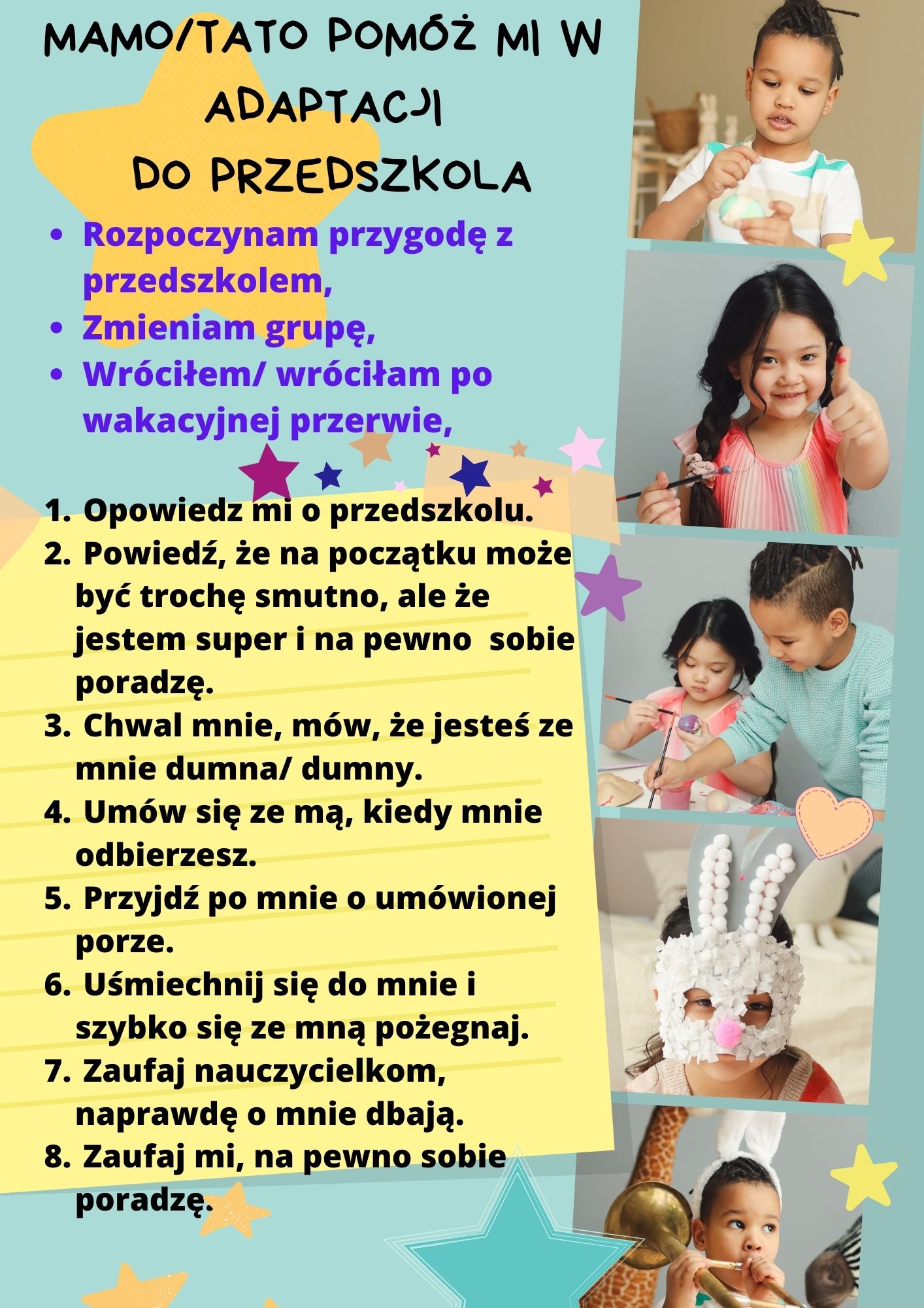 Adaptacja dziecka do przedszkola - kilka rad?