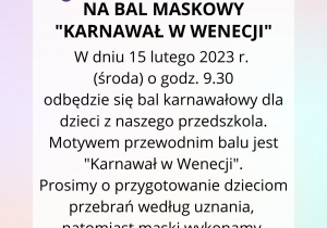 Grafika - zaproszenie na bal