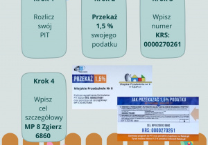 Grafika - przekaż 1,5 % podatku na nasze przedszkole