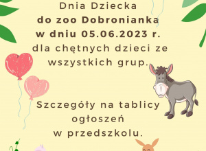 Grafika - wycieczka do Zoo Dobronianka