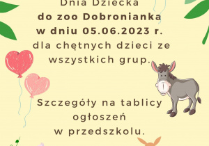 Grafika - wycieczka do Zoo Dobronianka