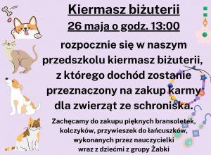 Grafika - informacja o kiermaszu biżuterii