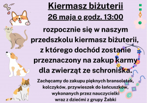 Grafika - informacja o kiermaszu biżuterii