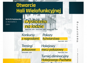 Grafika - otwarcie Hali Wielofunkcyjnej w Zgierzu