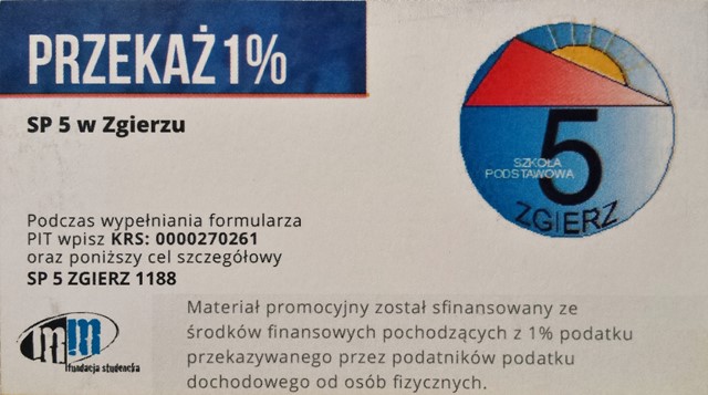 Dane potrzebne do przekazania 1%